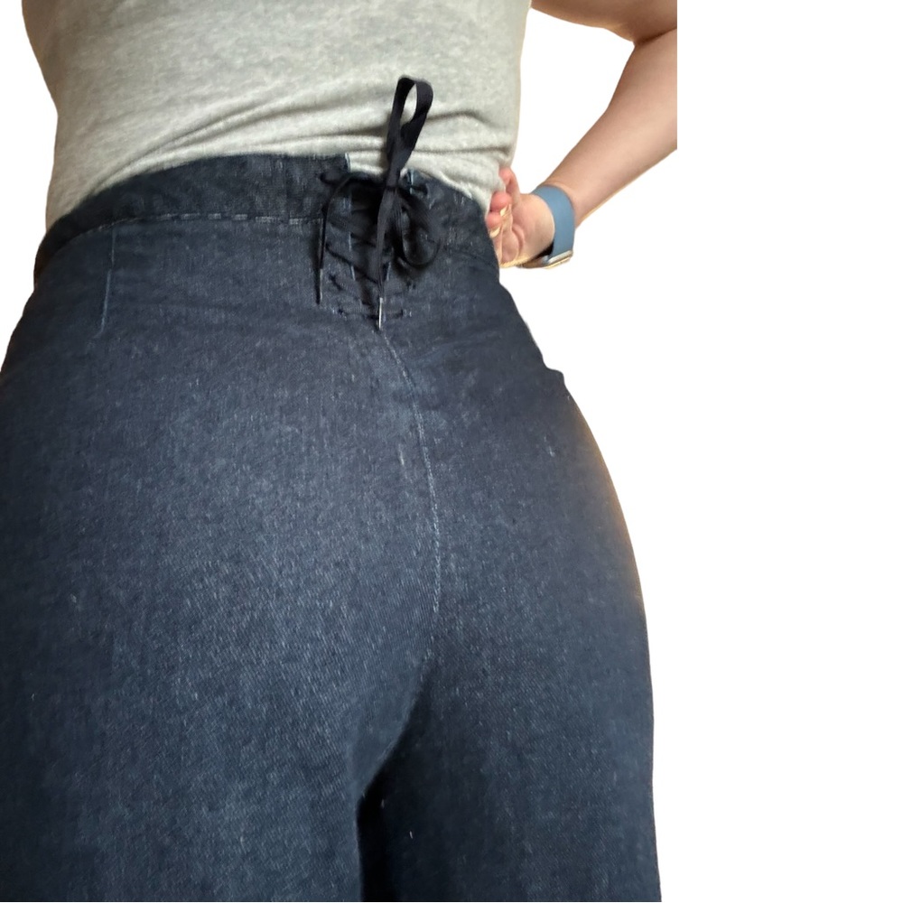 Lauren Ralph Lauren Sailor Pant Cotton Denim Navy 10P - Picture 6 of 9